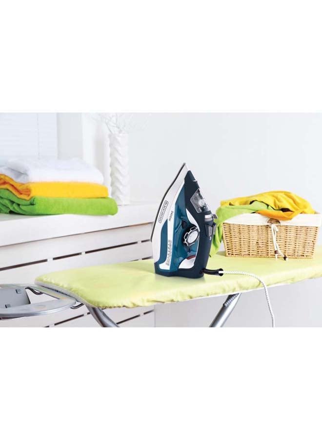 Steam Iron, 380ml Water Tank, Ceramic-Coated Soleplate, Anti-Drip, Anti-Calc, Auto Shutoff, Vertical Steam, Self-Clean, Steam Burst, 35g/min Continuous Steam, 380 ml 2400 W X2150-B5 Blue/White - v1668679672/N27328872A_5