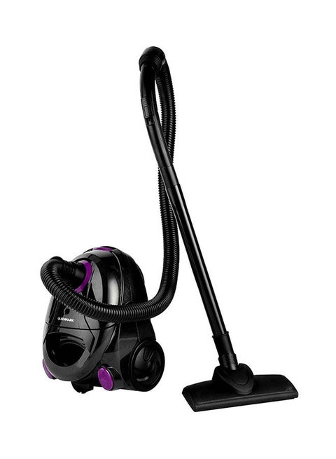 Vacuum Cleaner With Dust Bag 1400W OMVC1782, Powerful Suction, Dust Full Indicator,Dust Bag capacity 1.5L, Flexible Hose With Airflow On Handle, Pedal Switch And Auto-Rewinding Wire 1.5 L 1400 W OMVC1782 Black/Purple