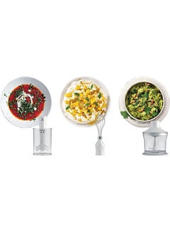 KENWOOD Hand Blender, 0.5L Chopper, 0.5L Beaker, Turbo Function, Whisk, Triblade Technology, HDP104WG White/Clear  - Image 3