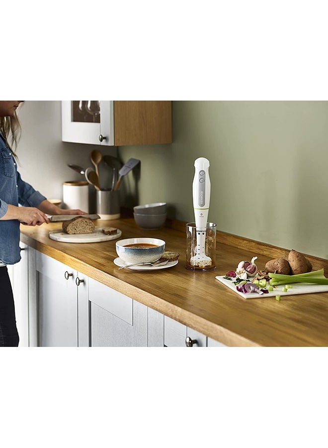 KENWOOD - Hand Blender, 0.5L Chopper, 0.5L Beaker, Turbo Function, Whisk, Triblade Technology, HDP104WG White/Clear - Image 1