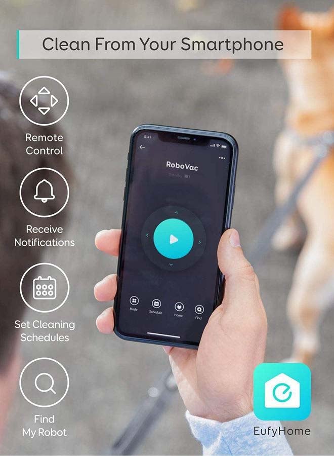 eufy - [BoostIQ] RoboVac 15C MAX, Wi-Fi Connected Robot Vacuum Cleaner, Super-Thin, 2000Pa Suction, Quiet, Self-Charging Robotic Vacuum Cleaner, Cleans Hard Floors to Medium-Pile Carpets 0.6 L 40 W T2128211 Black - Image 1