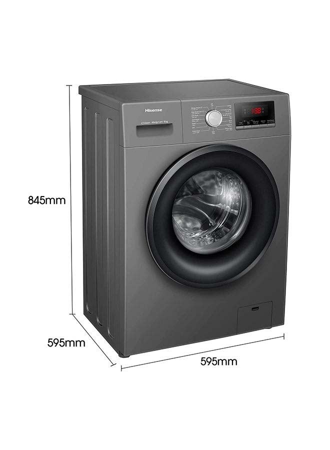 Hisense - 8 Kg Front Load Washing Machine, 1200RPM With Quick Wash, Allergy Steam Care 380 W WFPV8012EMT Titanium - Image 1