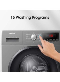 Hisense 8 Kg Front Load Washing Machine, 1200RPM With Quick Wash, Allergy Steam Care 380 W WFPV8012EMT Titanium  - Image 3