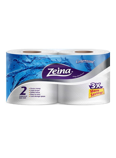 Compressed Toilet roll - Pack of 2 White