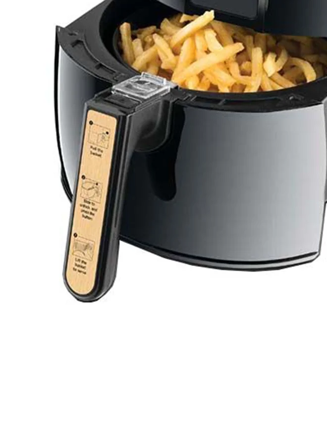 BLACK+DECKER Digital Air Fryer, Rapid Air Convection Technology, Multi-Function for Frying, Baking, Grilling & Roasting, Cool-Touch Handle, Safety Lock, 4 L 1500 W AF400-B5 Black