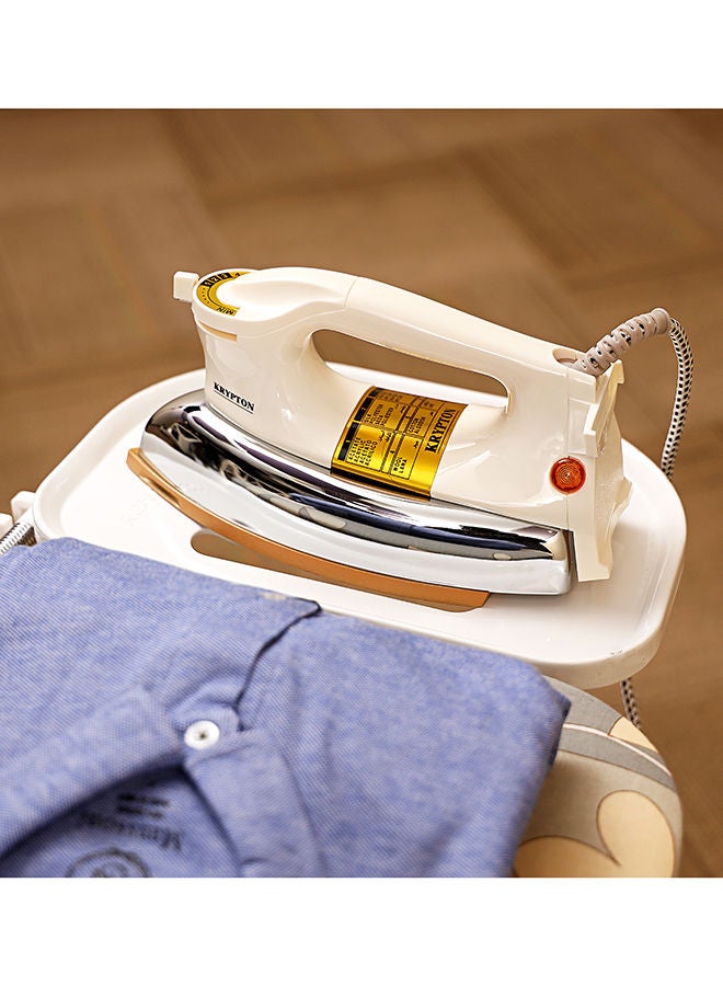 KRYPTON - Automatic Dry Iron With Non-Stick Golden Teflon Soleplate & Adjustable Thermostat Control Indicator Light 2.1 kg 1200 W KNDI6032N-A White - Image 1