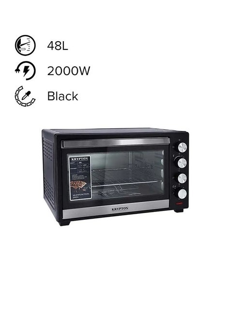 فرن كهربائي مع شواية وحَمل حراري 48 L 2000 W KNO6097 أسود