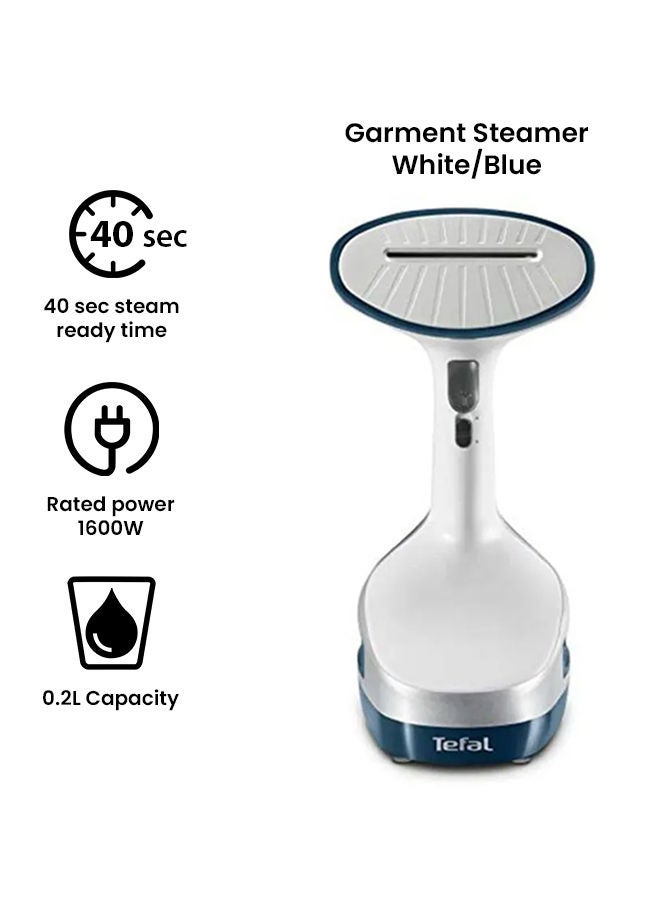 Access Steam Hand garment steamer, 26 grams steam output, Convenient 0.2 L 1740 W DT8100M0 White/Blue