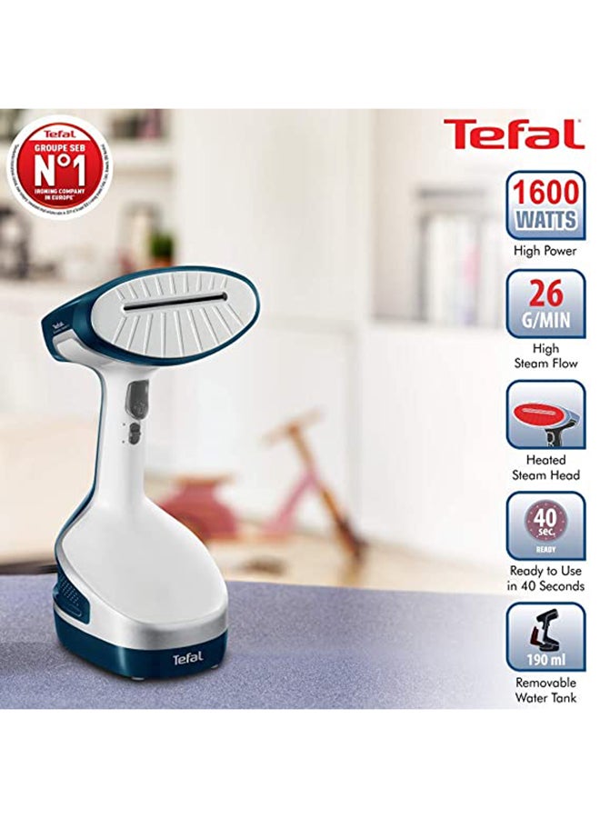 Access Steam Hand garment steamer, 26 grams steam output, Convenient 0.2 L 1740 W DT8100M0 White/Blue