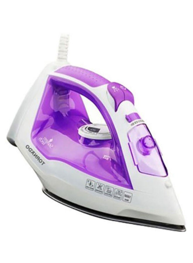 TORNADO Steam Iron TST-1800 Teflon Soleplate, Baby Blue, Red, Violet  - Image 2
