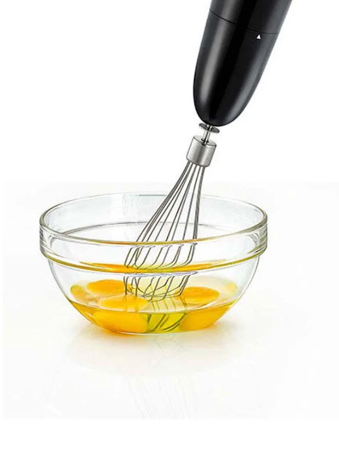BLACK+DECKER Hand Blender, 600ml Chopping Bowl, 500ml Beaker, Stainless Steel Blades, Dual Speed, 3-in-1 Functionality, Anti-Slip, Perfect for Blending, Chopping, Whisking, HB600-B5 Black/Clear