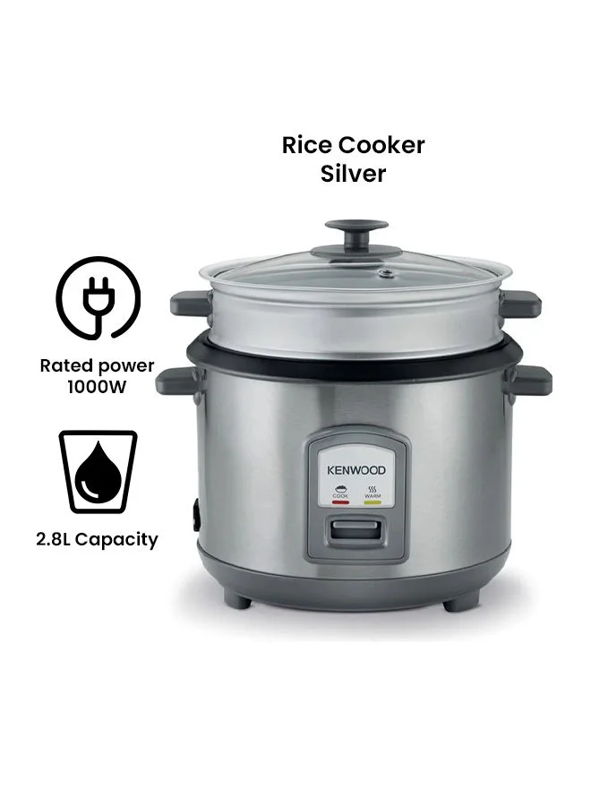كينوود جهاز طهي أرز كهربائي 2.8 L 1000 W RCM71.000SS فضي