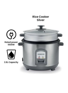 كينوود جهاز طهي أرز كهربائي 2.8 L 1000 W RCM71.000SS فضي  - Image 2