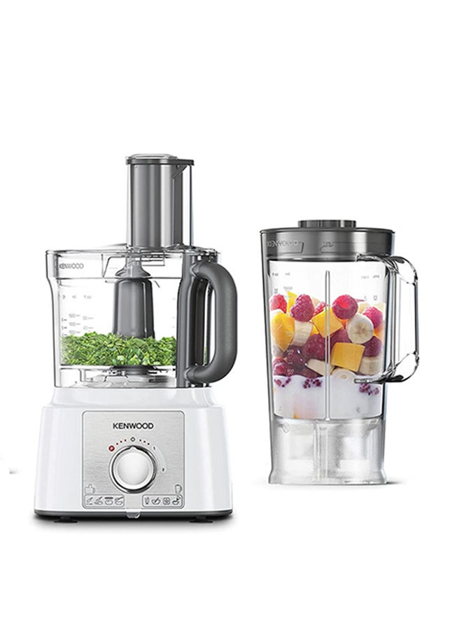 KENWOOD - Food Processor, Bowl, 1.5L Blender Bowl, Multi Mill, 7 Processing Tools, 3 L 1000 W FDP65.400WH, FDP65.450 white - Image 1
