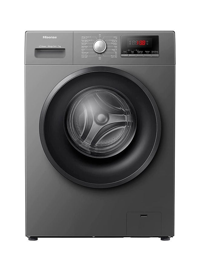 Hisense - 7Kg Front Loading Washing Machine 1200 Rpm 240 W WFPV7012MT Titanium - Image 1