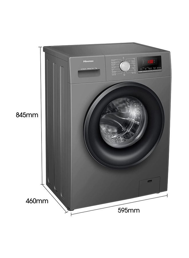 Hisense - 7Kg Front Loading Washing Machine 1200 Rpm 240 W WFPV7012MT Titanium - Image 1