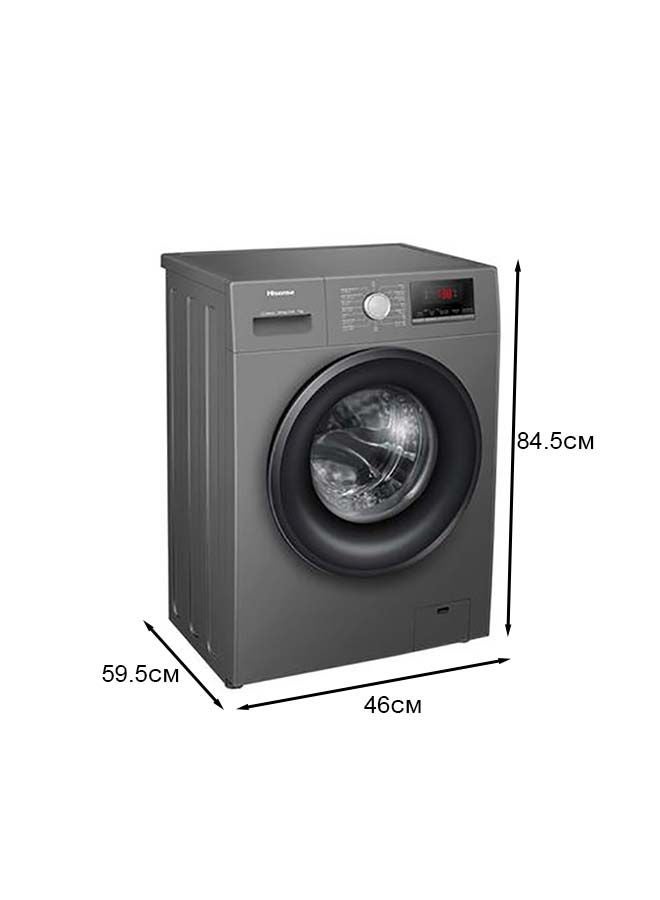 Hisense - 7Kg Front Loading Washing Machine 1200 Rpm 240 W WFPV7012MT Titanium - Image 1
