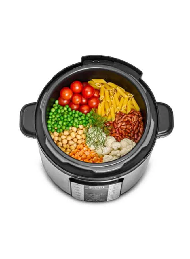 BLACK+DECKER EZ Smart Steam Pot, Multi-Cooker, 7-in-1 Programmable Electric Pressure Cooker, Digital LED Display, Overheating Protection, Delay Timer, 6 L 1000 W PCP1000-B5 Silver/Black