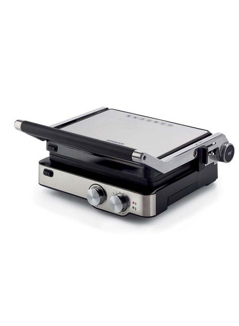 Health Grill, Variable Temperature Control, Adjustable Grill Positions, 180 Degree Opening Grill, Oven Grill, Timer, 2000 W HGM80.000SS Silver