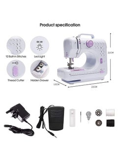 Household Mini Portable Sewing Machine 505 White - v1668695020/N49497499A_7