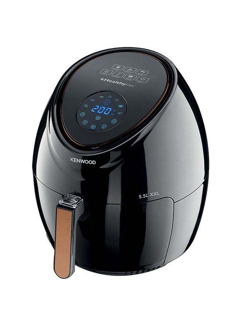 مقلاة هوائية شاشه رقمية، 2.4 كجم، دوران سريع للهواء الساخن 5.5 L 1800 W HFP50.000BK أسود