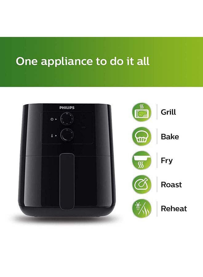 Essential Air Fryer With Rapid Air Technology 4.1 L 1400 W HD9200/91/90 Black - https://f.nooncdn.com/p/v1668698939/N41188846A_5.jpg?width=original