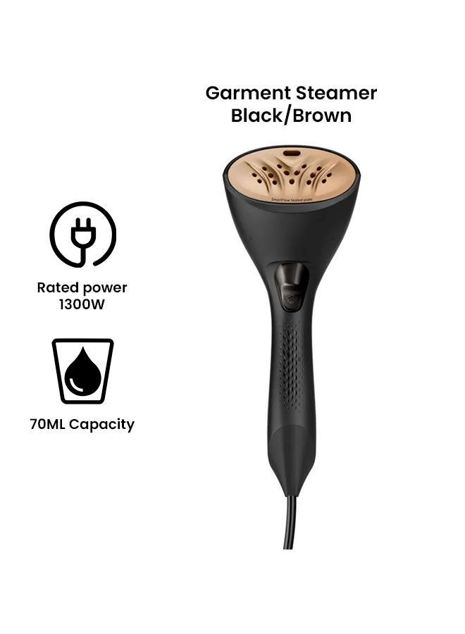Philips - Steam And Go Compact Garment Steamer 70 ml 1300 W GC362/86 Black/Brown - Image 1