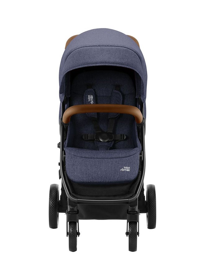 Britax Romer B-Agile R Push Chair With Brown Handle 0 - 4 Years Navy Ink  - Image 2