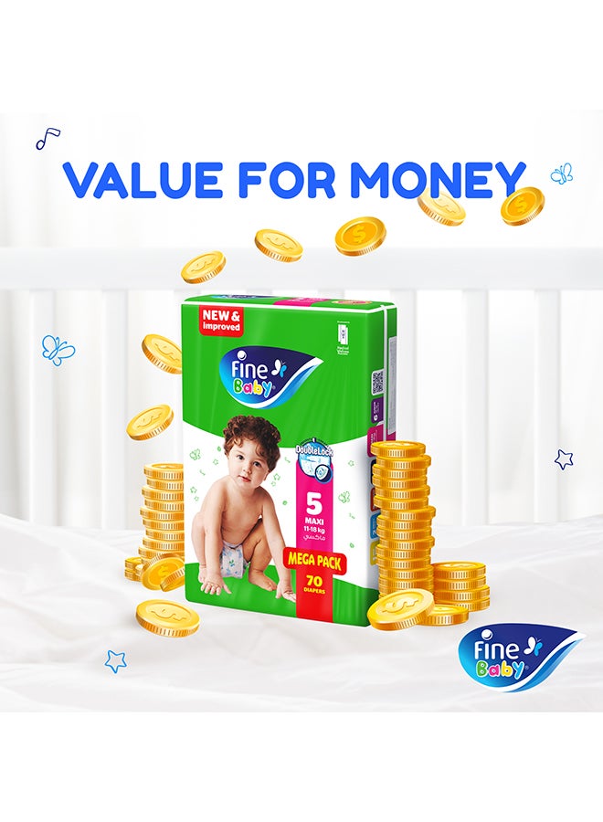 Fine Baby Baby Fast Sorption Diapers, Size 4, Large 7-14 Kg, 48 Diaper  - Image 5