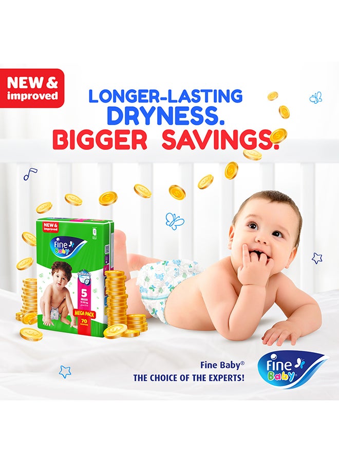 Fine Baby Baby Fast Sorption Diapers, Size 4, Large 7-14 Kg, 48 Diaper  - Image 2
