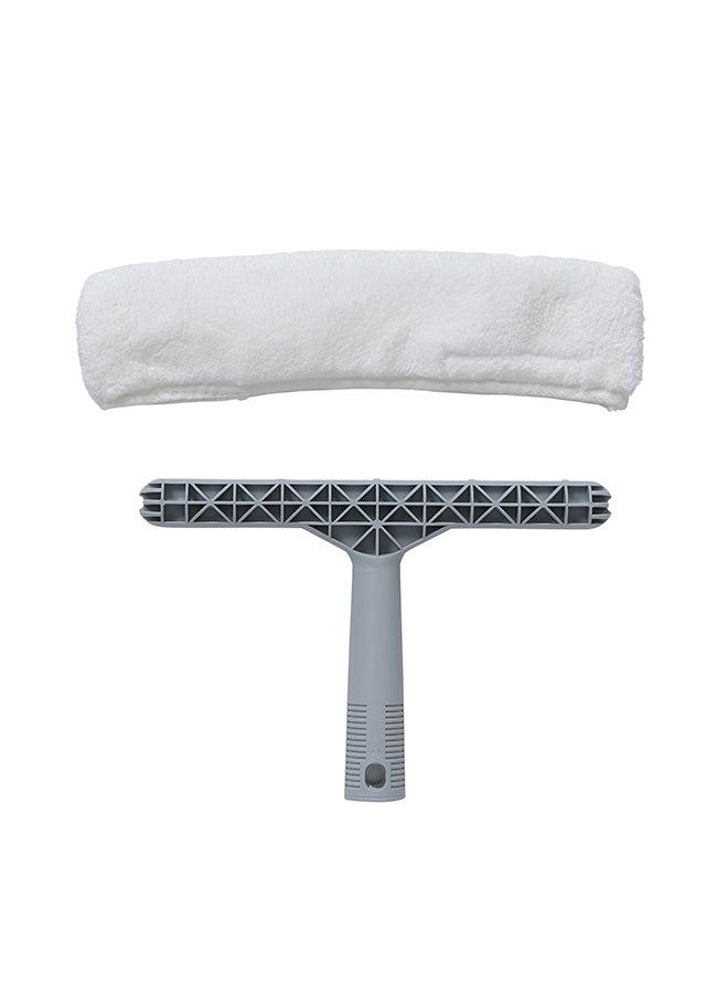 APEX - Professional Window Washer With Microfibre White/Grey 25cm - Image 1