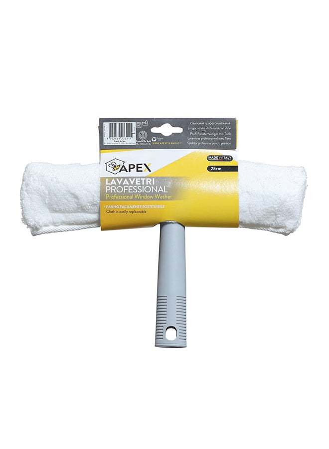 APEX - Professional Window Washer With Microfibre White/Grey 25cm - Image 1