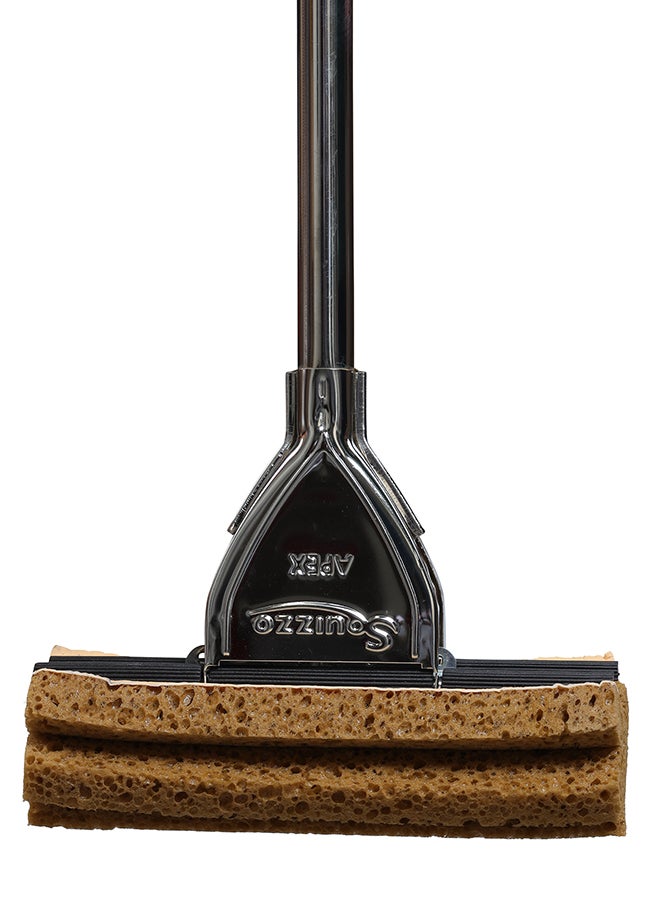 APEX Floor Cleaning Chrome Metal 5 Blades Roller Mop Multicolour 25cm  - Image 2