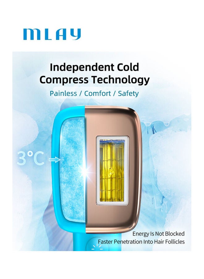 MLAY - T14 Bikini 500000 Pulses Quartz Lamp For Updated IPL Ice Laser Painless Hair Removal Device Gold - Image 1