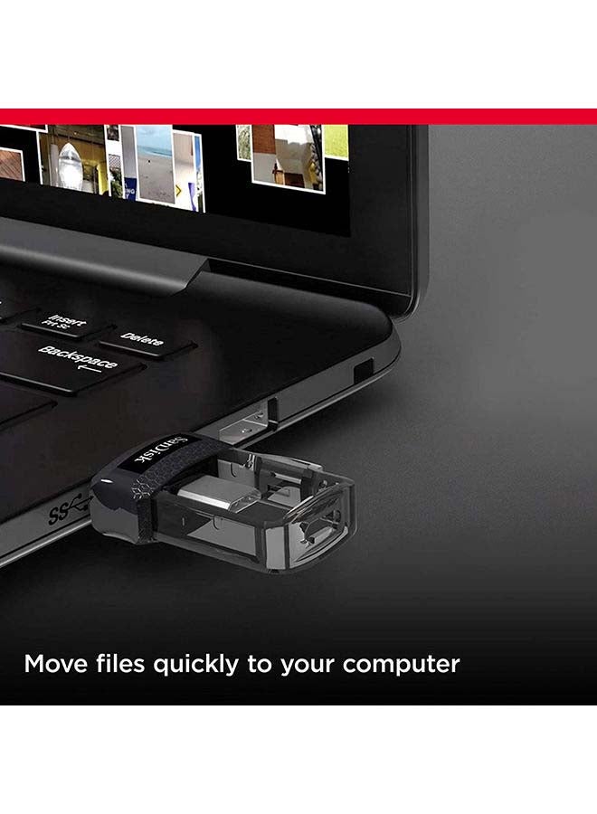 سانديسك - فلاش درايف ألترا ثنائي m3.0 بسرعة 150 ميجابايت بالثانية 128 GB - Image 1