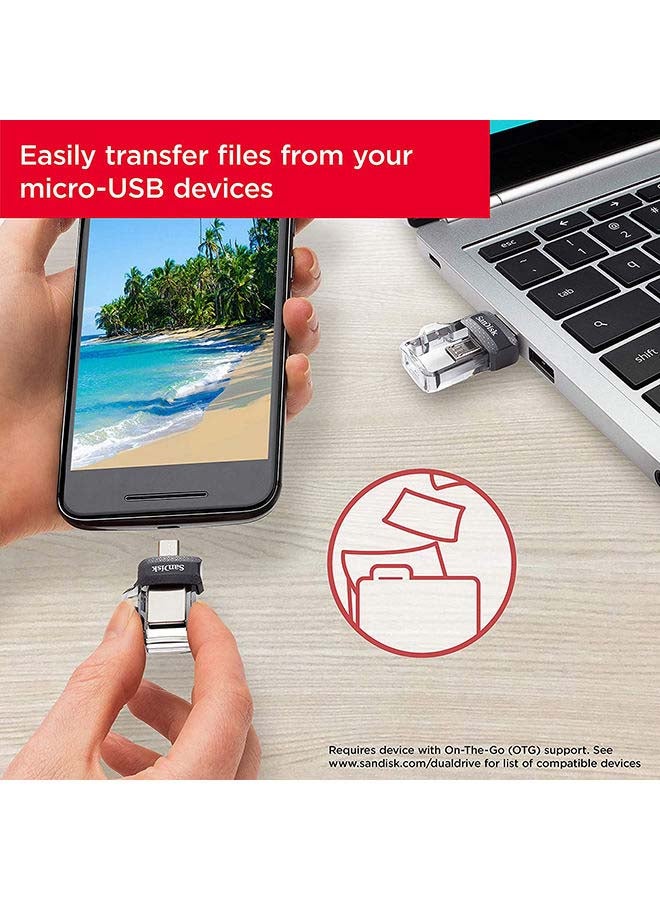 سانديسك - فلاش درايف ألترا ثنائي m3.0 بسرعة 150 ميجابايت بالثانية 128 GB - Image 1