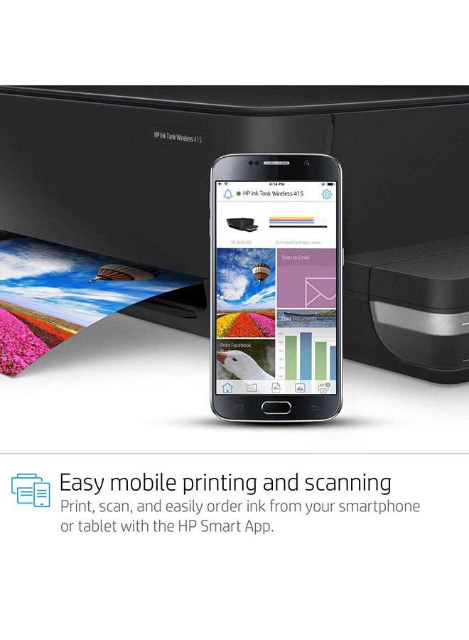 HP - Ink Tank 415 Wireless All-In-One Printer , Print, Copy, Scan Black - Image 1