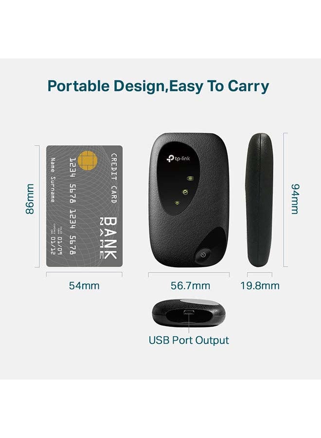 M7200 4G LTE 150MBPS Mobile Wi-Fi Hot Spot, Plug And Play, Connects Up To 10 Devices, 2000mAh Battery, Compatible With All SIM Cards, Manage tpMiFi App Black - v1668778797/N18793326A_4