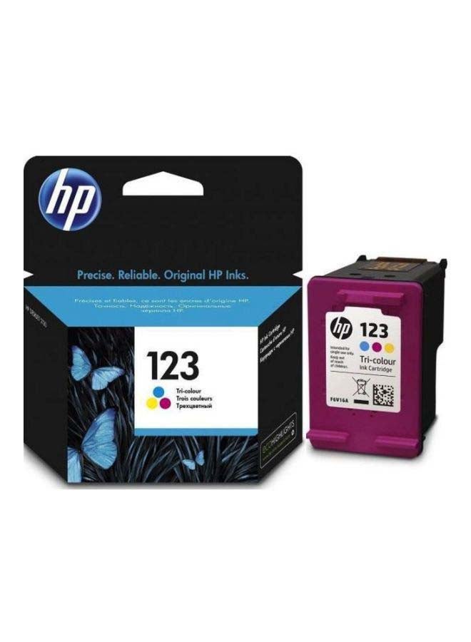 HP - 123 Tri-color Original Ink Cartridge, Works with HP DeskJet 1100, 2100, 2300, 2600, 3600, 3800, 4600, HP ENVY 4520 & HP OfficeJet 3800 Printers Magenta/Yellow/Cyan Magenta/Yellow/Cyan - Image 1