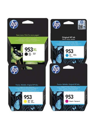 Set Of 4 953/953XL High Yield Original Ink Cartridge | Works With Hp Officejet Pro 7720, 7730, 7740, 8210, 8218, 8710, 8715, 8720, 8725, 8730 Printers Multicolour - v1668778799/N20495287A_1