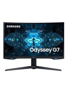 32 inch Odyssey G7 1000R Curved Gaming Monitor LC32G75TQSMXUE 1440p QHD 240Hz 1ms G Sync QLED HDR600, LC32G75TQSUXEN 27.96x23.41x12.04inch Black