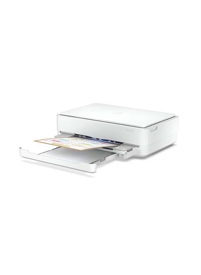 HP - DeskJet Plus Ink Advantage 6075 Printer, All-in-One, Wireless, Print, Copy & Scan Inkjet Printer [5SE22C] White - Image 1