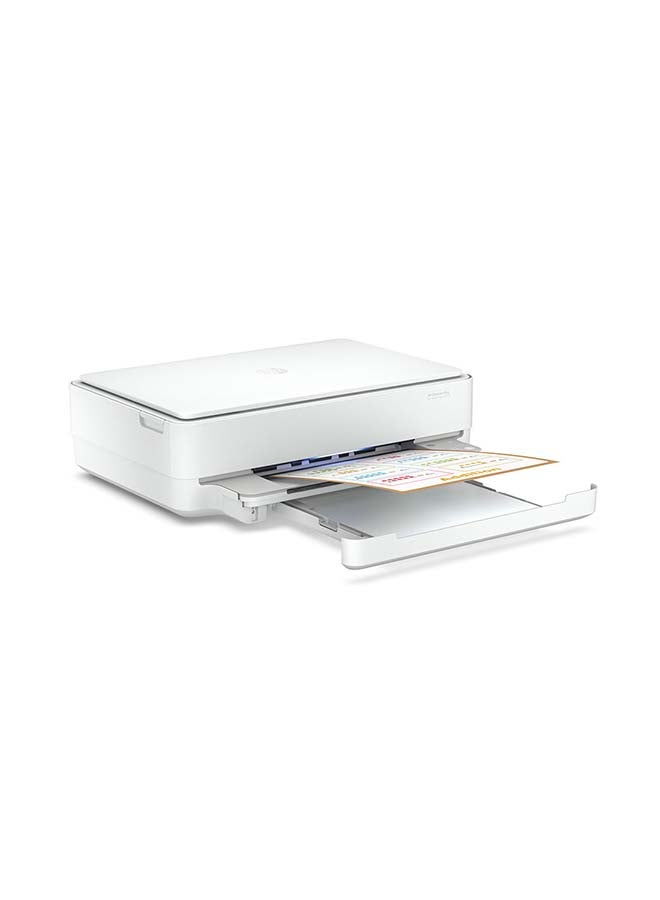 HP - DeskJet Plus Ink Advantage 6075 Printer, All-in-One, Wireless, Print, Copy & Scan Inkjet Printer [5SE22C] White - Image 1