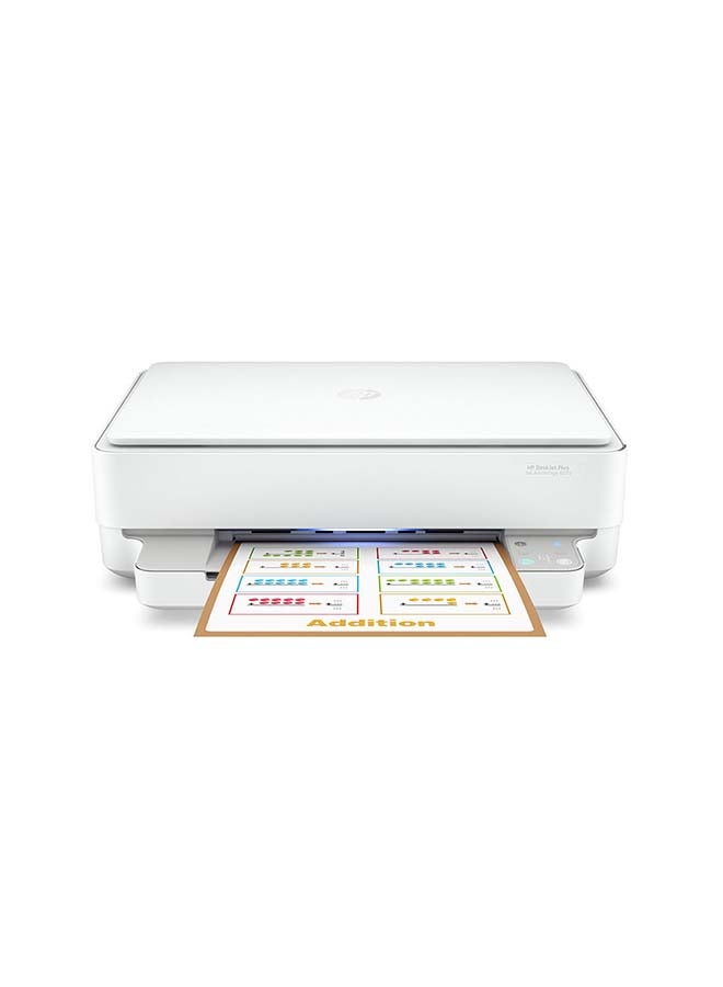 HP - DeskJet Plus Ink Advantage 6075 Printer, All-in-One, Wireless, Print, Copy & Scan Inkjet Printer [5SE22C] White - Image 1