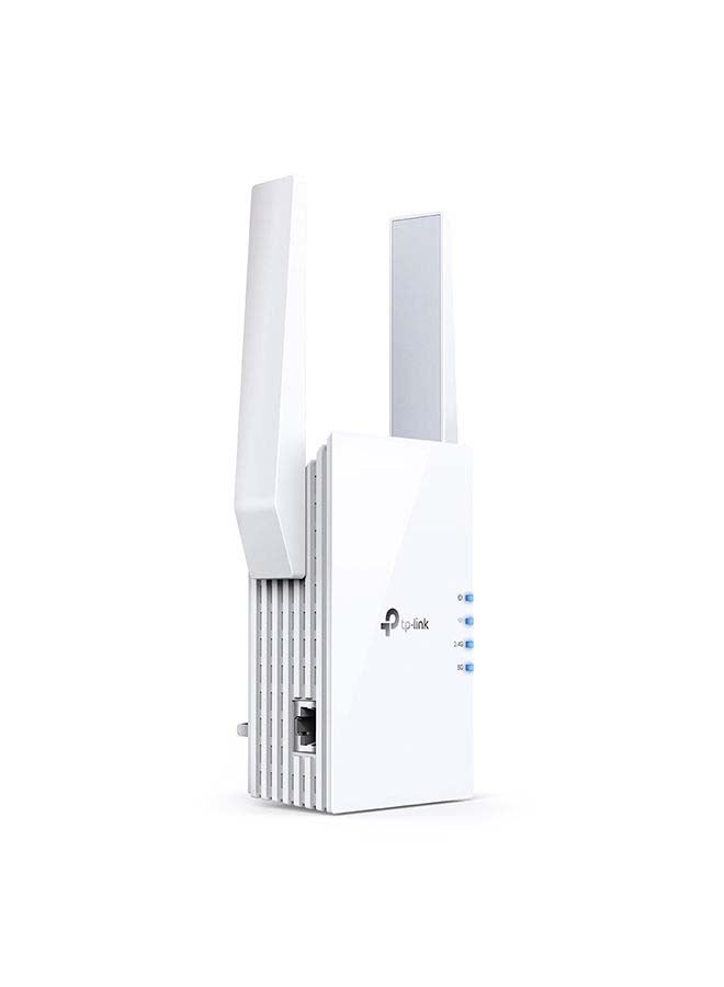 TP-LINK - AX1800 Wi-Fi 6 Range Extender, 1201Mbps Fast Speed, Dual Band, High Speed Mode, Gigabit Port, Access Point Mode, Works with any Wi-Fi Router, RE605X, White - Image 1