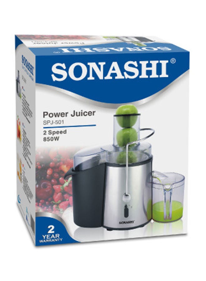 سوناشي - عصارة قوية 1.8 L 850 W SPJ-501(VDE) أسود/ فضي/ شفاف - Image 1