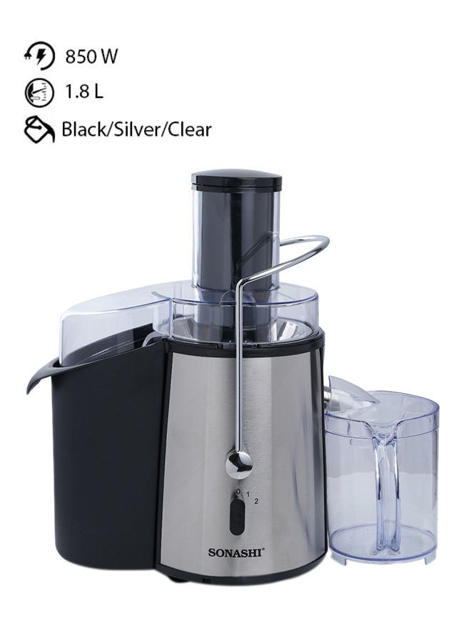 سوناشي - عصارة قوية 1.8 L 850 W SPJ-501(VDE) أسود/ فضي/ شفاف - Image 1