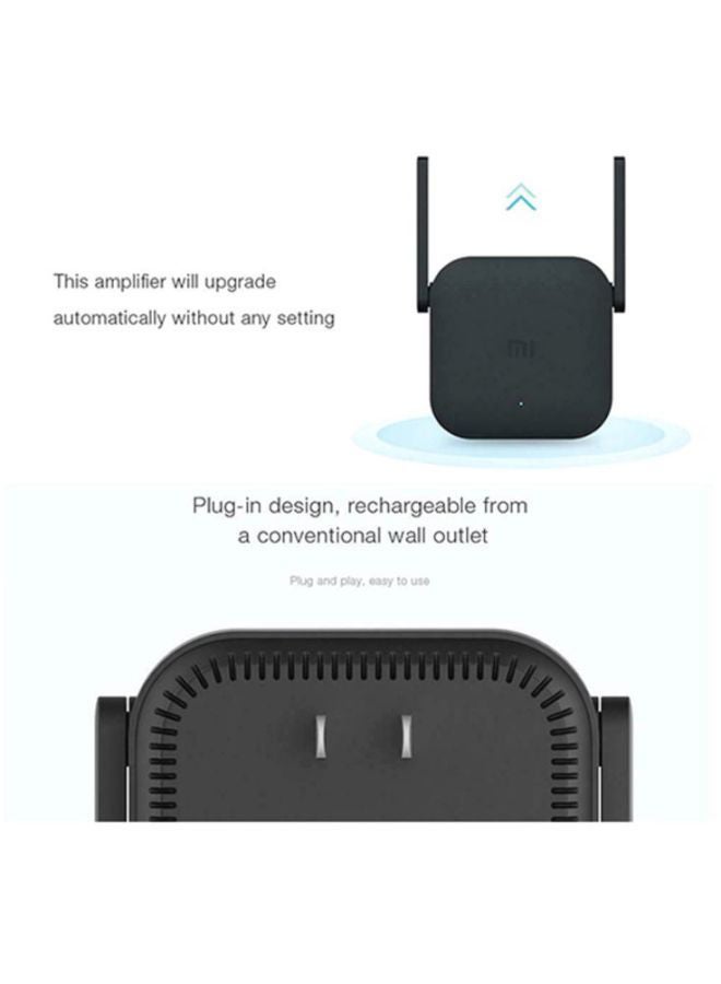 Mi Wi-Fi Range Extender Pro Wifi Repeater, Network Expander/ 2 External Antenna/ Up to 300Mbps / Up to 16 devices Connectivity / Plug & Play Black - v1668779488/N13658908A_4