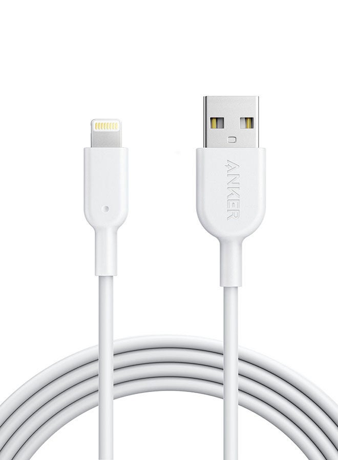 Powerline II Cable (6ft) MFi Certified for iPhone 11/11 Pro/11 Pro Max/Xs/XS Max/XR/X/8/8 Plus/7/7 Plus/6/6 Plus White - v1668779489/N15070667A_1