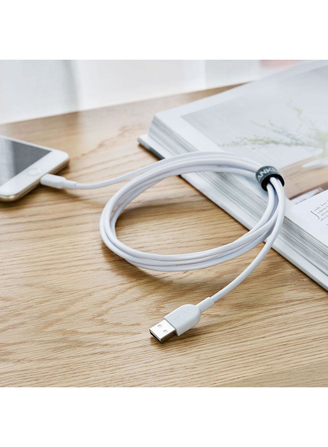 Anker - Powerline II Lightning Cable (6ft), Probably The World's Most Durable Cable, MFi Certified for iPhone 14 Plus 14 14 Pro Max 13 13 Pro 12 11 X XS XR 8 8Plus 7 7Plus 6 6Plus (White) White - Image 1